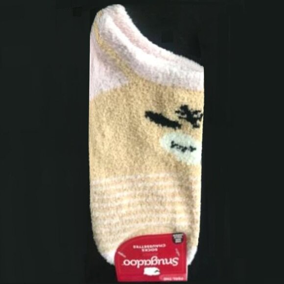 Fuzzy Reindeer Footie Slipper Socks - Picture 4 of 5